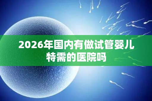 2026年国内有做试管婴儿特需的医院吗