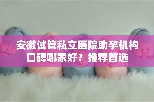 安徽试管私立医院助孕机构口碑哪家好？推荐首选