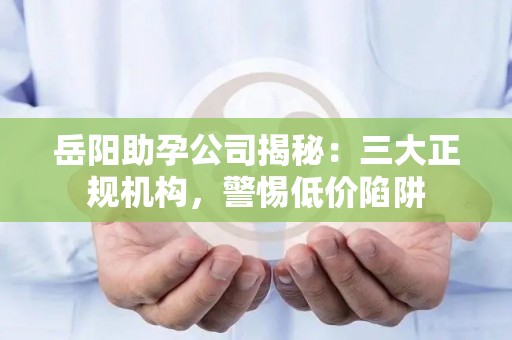 岳阳助孕公司揭秘：三大正规机构，警惕低价陷阱