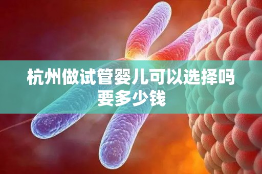 杭州做试管婴儿可以选择吗要多少钱