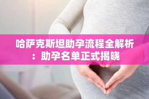哈萨克斯坦助孕流程全解析：助孕名单正式揭晓