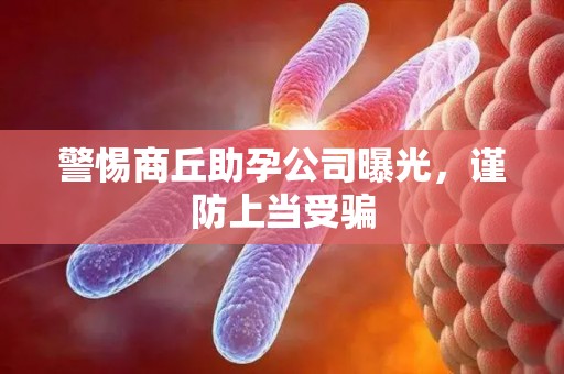 警惕商丘助孕公司曝光，谨防上当受骗