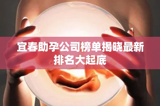 宜春助孕公司榜单揭晓最新排名大起底