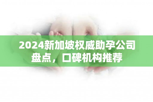 2024新加坡权威助孕公司盘点，口碑机构推荐