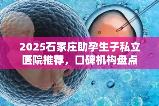 2025石家庄助孕生子私立医院推荐，口碑机构盘点