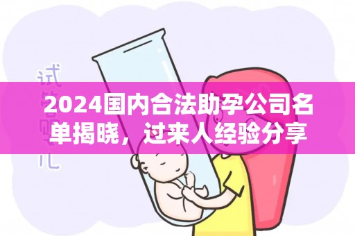 2024国内合法助孕公司名单揭晓，过来人经验分享