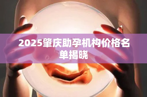 2025肇庆助孕机构价格名单揭晓