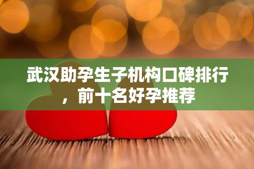 武汉助孕生子机构口碑排行，前十名好孕推荐