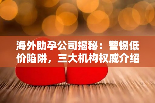 海外助孕公司揭秘：警惕低价陷阱，三大机构权威介绍