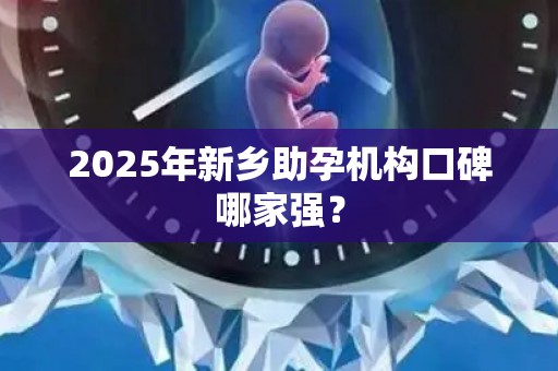 2025年新乡助孕机构口碑哪家强？