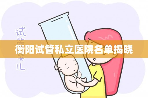 衡阳试管私立医院名单揭晓
