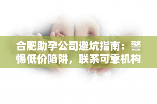 合肥助孕公司避坑指南：警惕低价陷阱，联系可靠机构