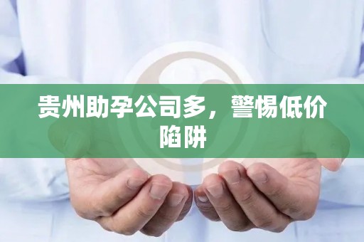 贵州助孕公司多，警惕低价陷阱