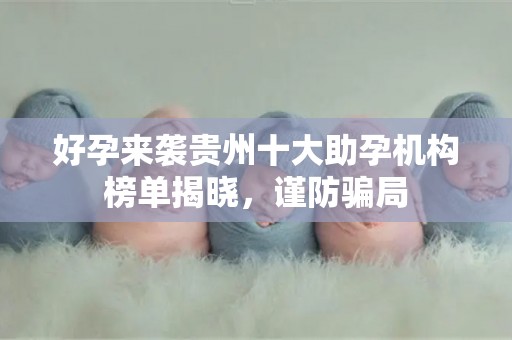 好孕来袭贵州十大助孕机构榜单揭晓，谨防骗局