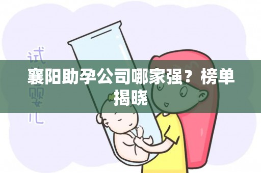襄阳助孕公司哪家强？榜单揭晓