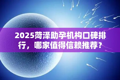 2025菏泽助孕机构口碑排行，哪家值得信赖推荐？