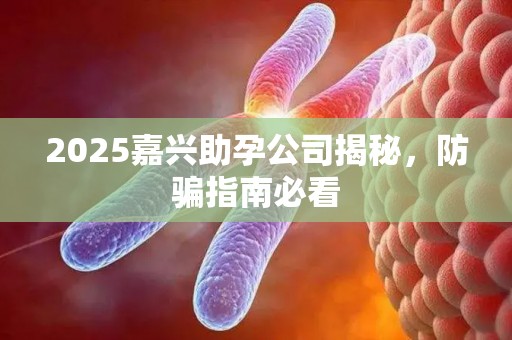 2025嘉兴助孕公司揭秘，防骗指南必看