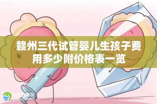 赣州三代试管婴儿生孩子费用多少附价格表一览