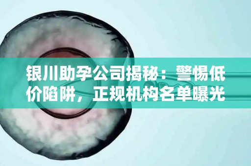 银川助孕公司揭秘：警惕低价陷阱，正规机构名单曝光