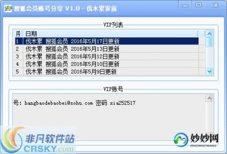 搜狐会员账号共享,搜狐vip账号共享,搜狐VIP账号