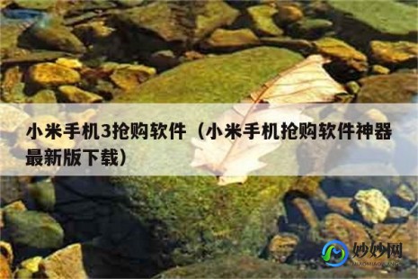 小米3抢购神器,小米抢购神器,手游玩家的抢购与游戏双赢攻略