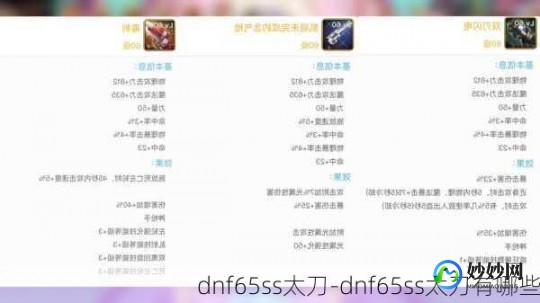 65ss太刀,DNF手游65SS太刀玩法全解析,打造无敌战士(dnf65级史诗太刀)